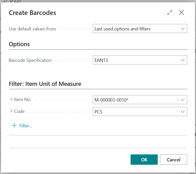 CBM06 Dialog Create Bar codes