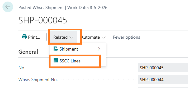 SSC12 Posted Warehouse Shipment