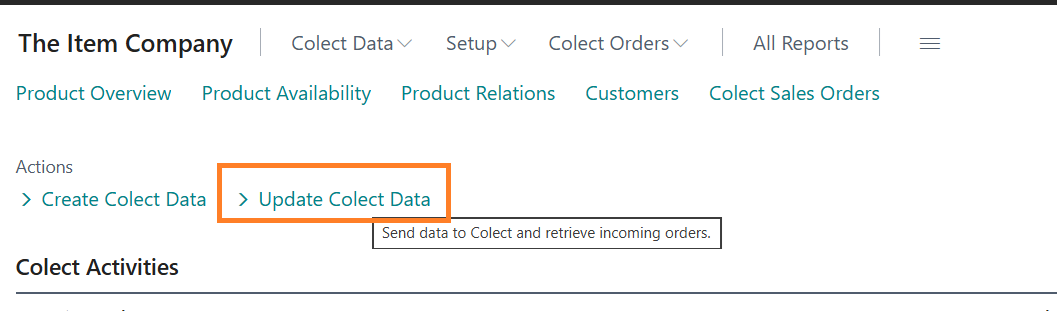 COL020 Task Update Colect Data